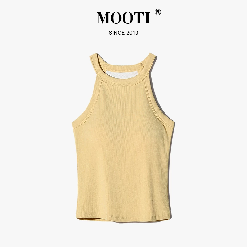 Топ (MOOTI) короткий трёхслойный с чашками, укороченный бюстгальтер, реглан-спинка, разные цвета