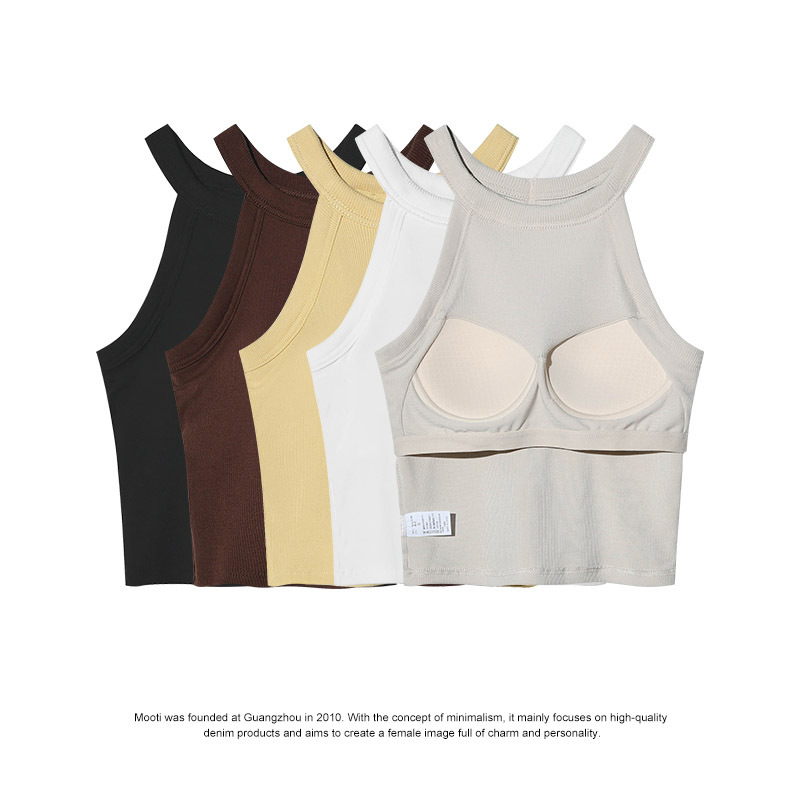 Women's Camisole for Outerwear, Summer Beauty Back Bra, Integrated Bra with Chest Pads, Sports Yoga Halter Top Women's Camisole for Outerwear, Summer Beauty Back Bra, Integrated Bra with Chest Pads, Sports Yoga Halter Top
