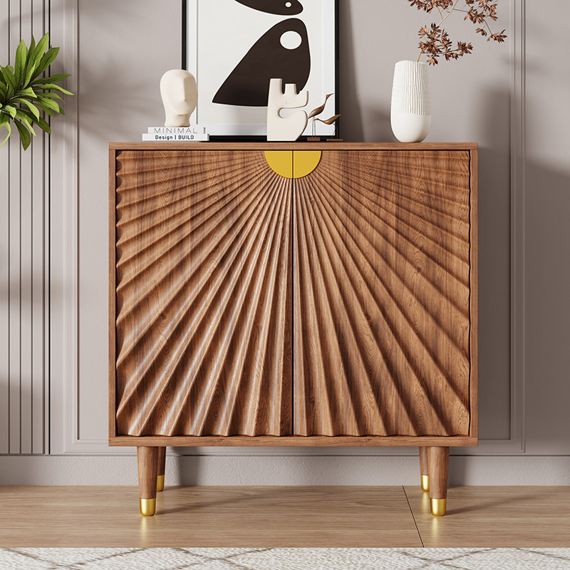 2026年选中古风锤纹实木餐边柜？侘寂风设计如何选？