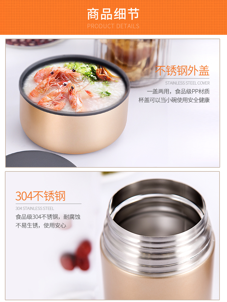 Hals cốc đốt nồi inox chân không cách nhiệt thùng sôi nồi súp nồi nồi học sinh hộp cơm trưa - Hộp cơm điện sưởi ấm bộ 3 hộp cơm giữ nhiệt thép không gỉ lock&lock