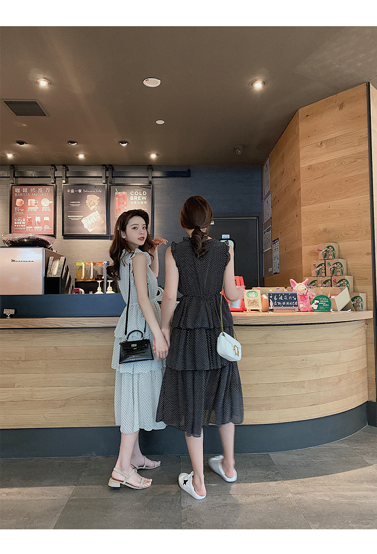 VK旗艦店 韓系波點蛋糕裙子仙女無袖洋裝