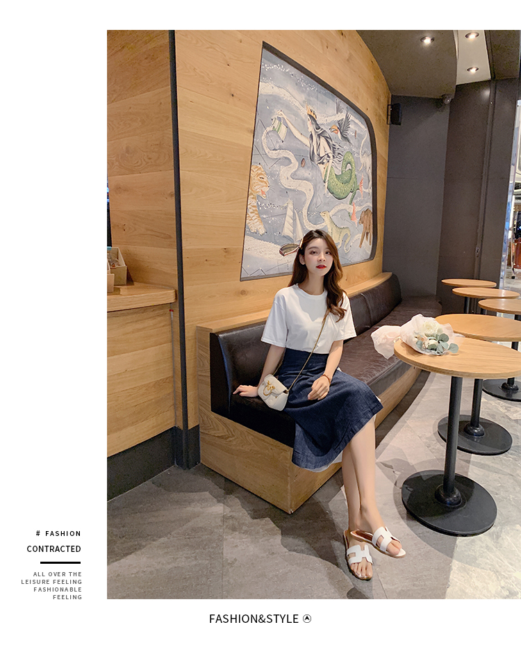 VK旗艦店 韓國風小清新修身百搭套裝短袖裙裝