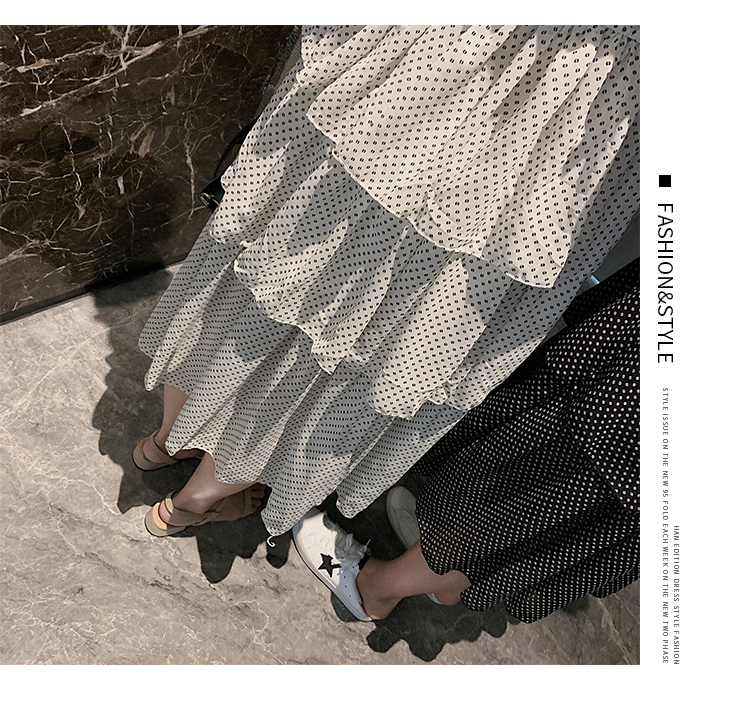 VK旗艦店 韓系波點蛋糕裙子仙女無袖洋裝