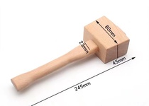 Woodworking mini wooden hammer archaeological wooden hammer planet cake small hammer massage hammer childrens toy hammer