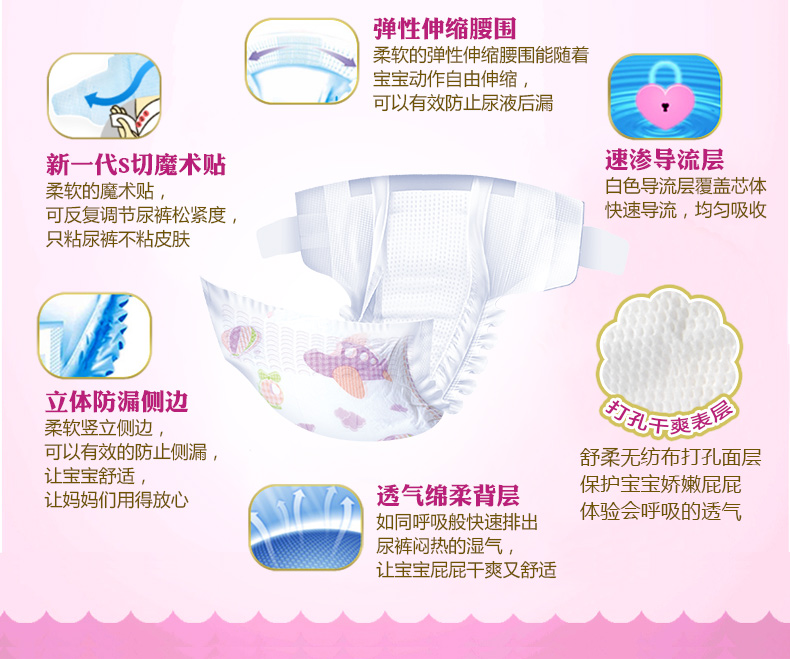 Em bé sơ sinh Otaru siêu mỏng thoáng khí tã trẻ em sơ sinh tã bán buôn mùa hè viên M120 - Tã / quần Lala / tã giấy các loại tã bỉm