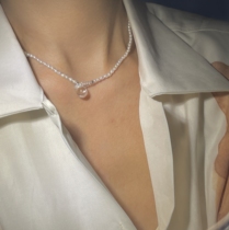 TWOR 2021 spring and summer new original handmade natural small pearl necklace choker exquisite retro stack wear