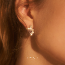 TWOR original design suspension series water drops s925 silver handmade earrings