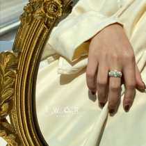 TWOR STUDIO exclusive original handmade three-dimensional full diamond sparkling retro fashion ring