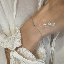 TWOR original streamer series niche design handmade s925 sterling silver beaded bracelet female simple stack wear