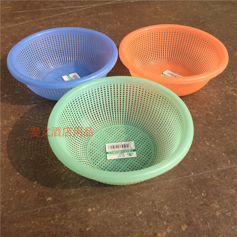 Wen Wen Hotel supplies caliber 19cm-22cm plastic fruit basket small round basket menu leakage basket