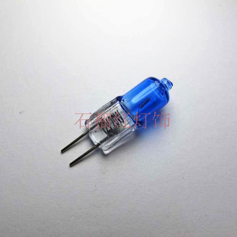 Crystal bulb G4 12V 10W 20W Blue and white Light Small bulb Halogen lamp bead Low pressure fine foot