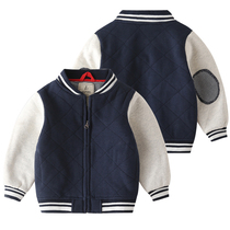 Boy thickened jacket autumn and winter style 2022 new ocean qi childrens autumn clothes baby clip cotton blouses children baseball clothes
