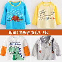 Break code clear cabin children t-shirt male and Korean version childlike spring and autumn surmounted baby hit bottom-shirt boy long sleeve t-shirt
