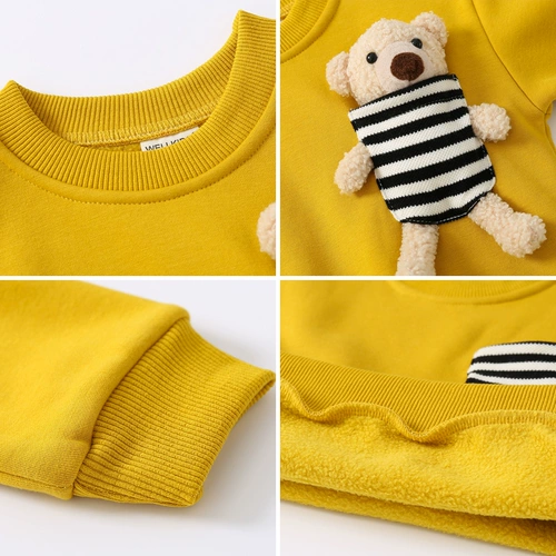 Бархатная удерживающая тепло мультяшная детская демисезонная утепленная толстовка для мальчиков, в западном стиле