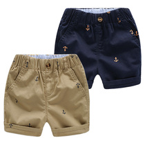 Boys casual shorts 2021 new summer wear baby loose thin five-point pants childrens cotton middle pants