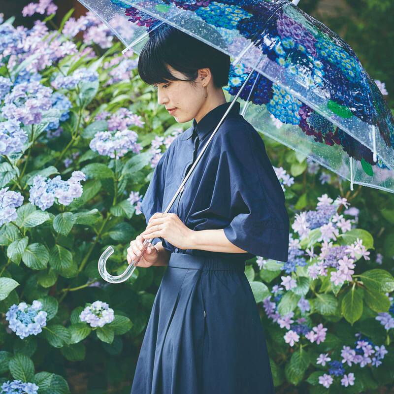 Japanese Imported Hydrangea Umbrella, Super Beautiful Fenrichim You+More Umbrella, Rain or Shine Umbrella, Gift for Girls and Children