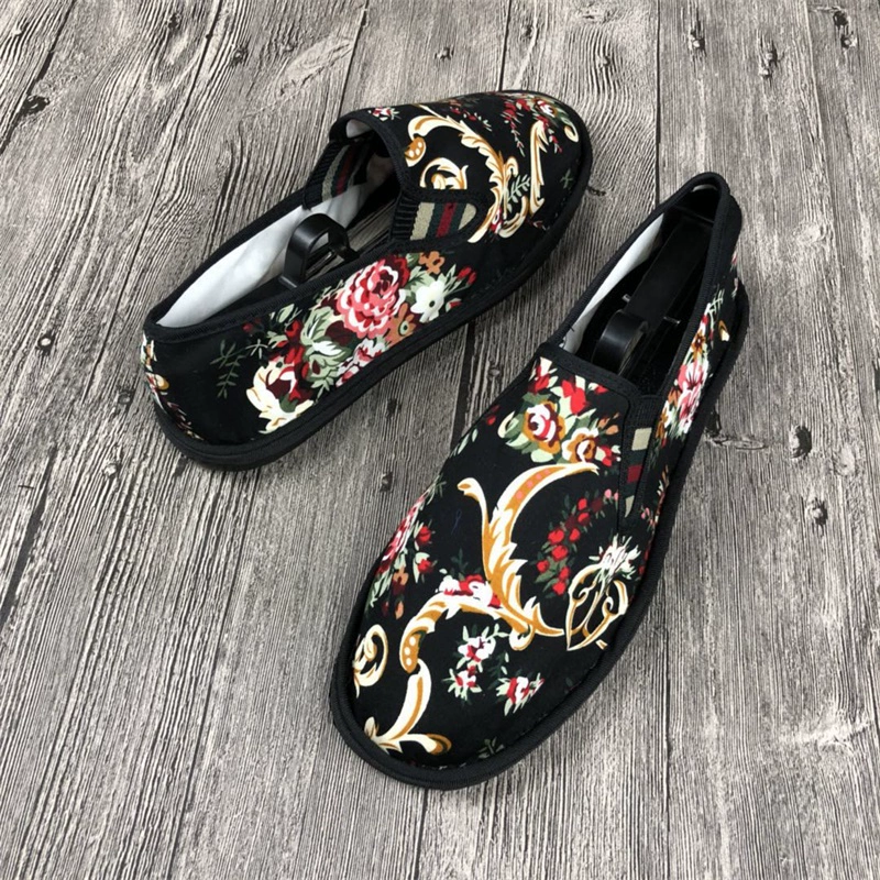 Mùa hè thoáng khí Xishan giày vải nam hoa mới giày vải thấp để giúp giày Bắc Kinh cũ mềm đế giày hàng ngày lái xe xã hội - Giày thấp giày nam cổ lửng