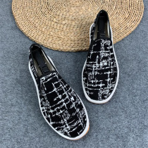 Old Beijing cloth shoes mens middle-aged and young mens soft-soled breathable work shoes lazy one pedal Xishan casual shoes