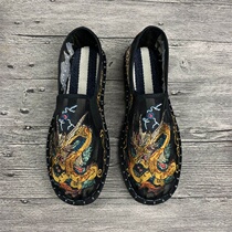 New summer mens mesh breathable hollow slip-on low-top soft bottom all-match couple casual personality work shoes