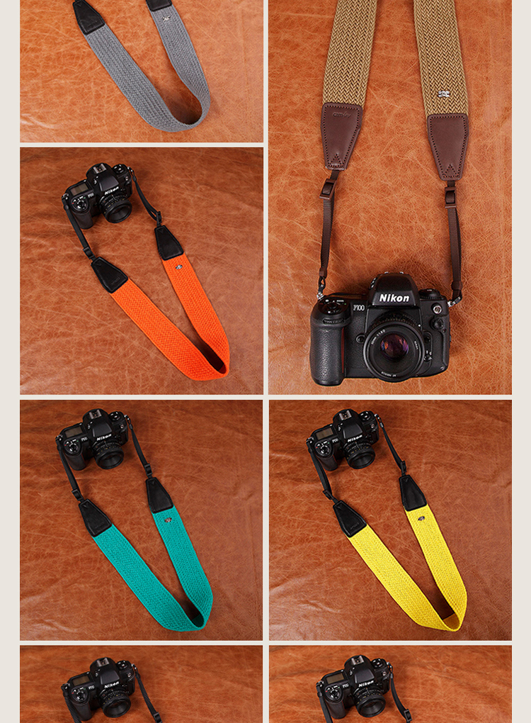 Dây đeo máy ảnh Cam-in Dây đeo vai máy ảnh micro dây đeo đơn micro giải nén retro với dây máy ảnh thoải mái Canon - Phụ kiện máy ảnh DSLR / đơn túi đeo máy ảnh