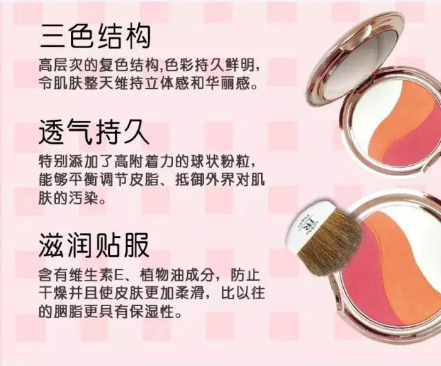 Hàn Quốc chính gốc prorance Florentine ba chiều ba màu phấn má hồng bột xử lý mỹ phẩm - Blush / Cochineal bảng má kryolan