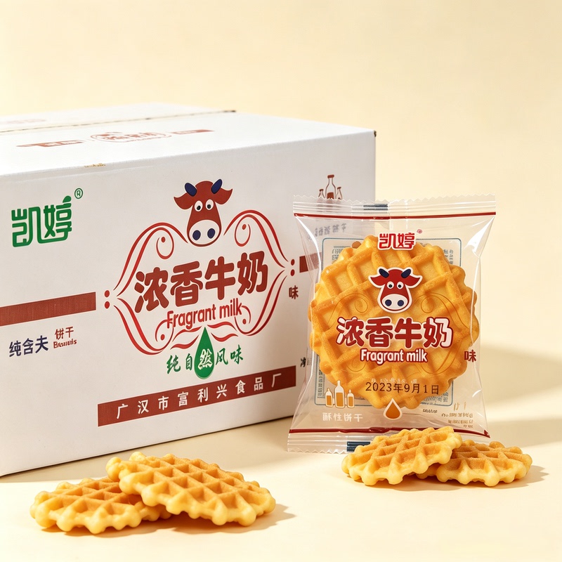 Sichuan Kaiting Rich-Flavor Milk Biscuits Whole Box 4.75kg Individually Packaged Waffles Crispy Breakfast Biscuits Free Shipping Sichuan Kaiting Rich-Flavor Milk Biscuits Whole Box 4.75kg Individually Packaged Waffles Crispy Breakfast Biscuits Free Shipping