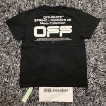 OFF-WHITE C O VIRGIL ABLOH 20SS new back Letter pattern short sleeve tee