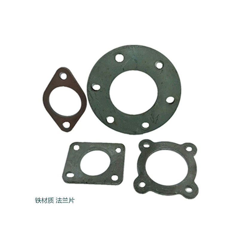 Diesel generator set welding exhaust pipe joint flange sheet round iron ring sheet square 4 hole pad various models