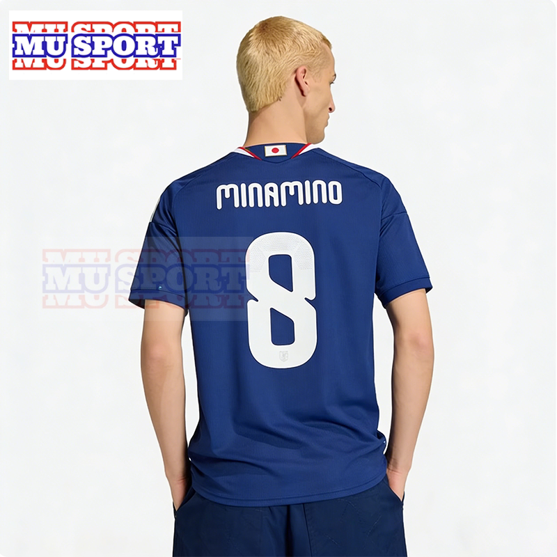 2026 Japan Team Home Jersey No. 7 Sazanuki Jun Short-Sleeved No. 6 Endo Wataru No. 8 Minamino Takumi Football Uniform