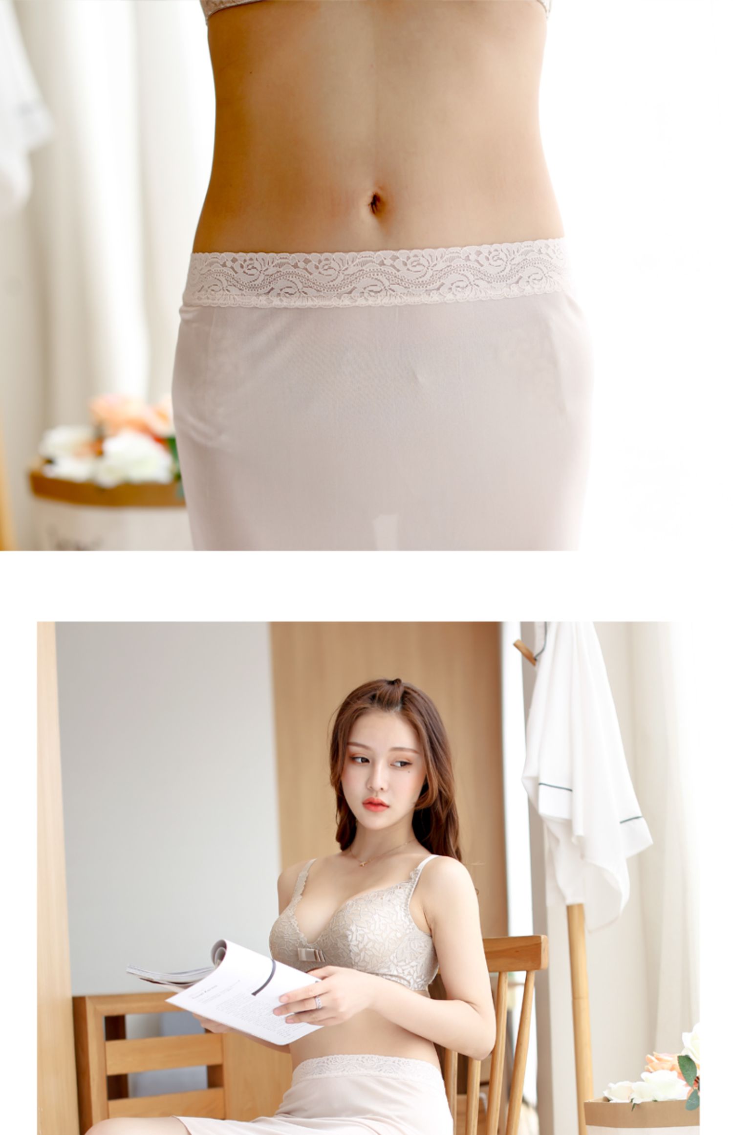Mùa hè mới lót lụa váy cao eo váy váy váy nữ bước dưới váy lụa chống sáng - Váy chân váy hoa nhí dáng dài