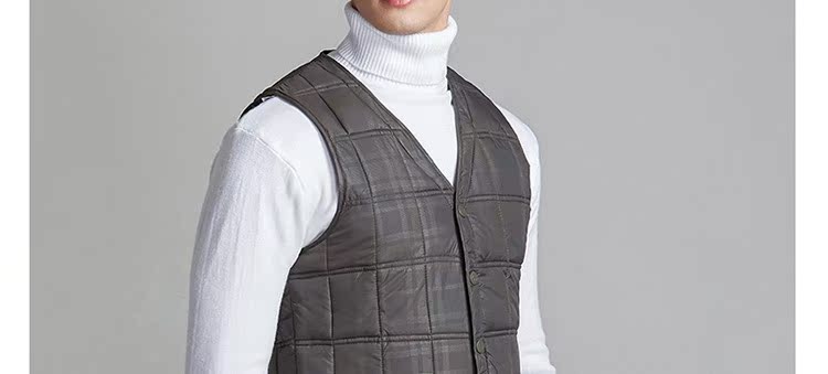 Mùa thu đông 2018 xuống áo vest cotton trung niên nam vest kinh doanh bình thường cổ chữ V xu hướng size dày 8690 áo khoác vest nam hàn quốc
