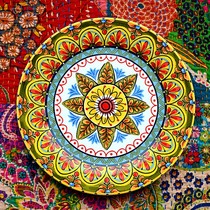 Erandil EARENDIL Mexican Country Ceramic Tableware Sandia Decorative Plate Western Food Plate