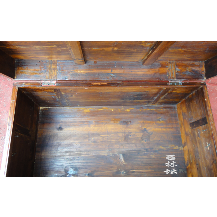 Địa điểm cũ của hồi môn Địa Trung Hải, vali gỗ rắn có khóa, đồ cổ Trung Quốc cũ, hộp cà phê bàn, hộp cũ - Cái hộp thùng gỗ