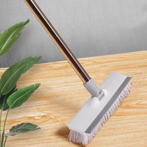 Toilet floor brush with scraper strip long handle bar toilet bathroom scrub floor brush tile floor brush