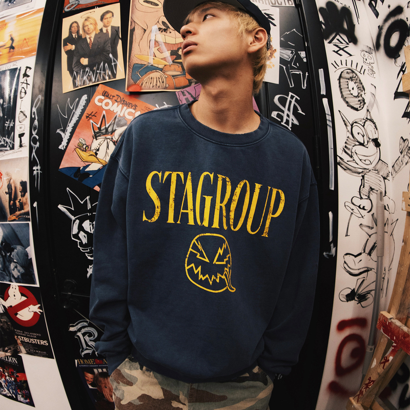 Sta2025 Autumn Tribute to "Nirvana" Round Neck Washed Retro Long Sleeve Sweatshirt Loose Casual Unisex Style