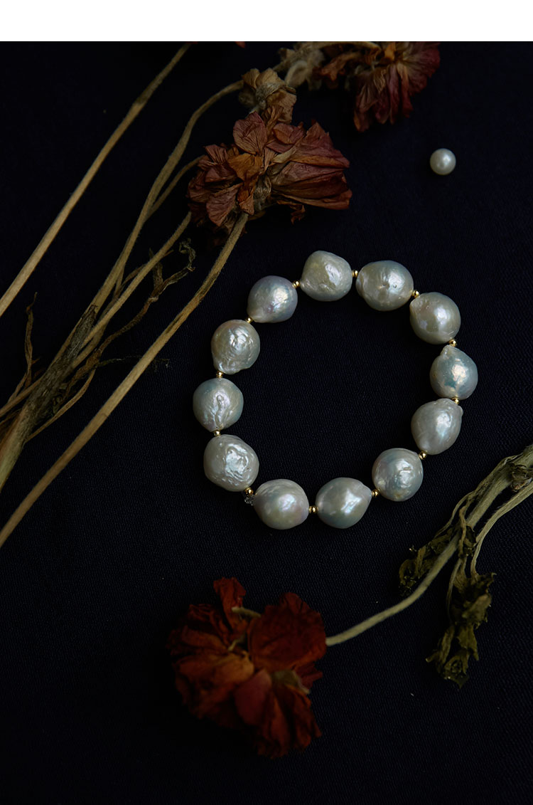 Dan `Vintage Handmade Tự nhiên nổi bật Trắng Edison Màu sắc hỗn hợp Vòng tay ngọc trai Baroque Bracelet vòng tay ngọc trai