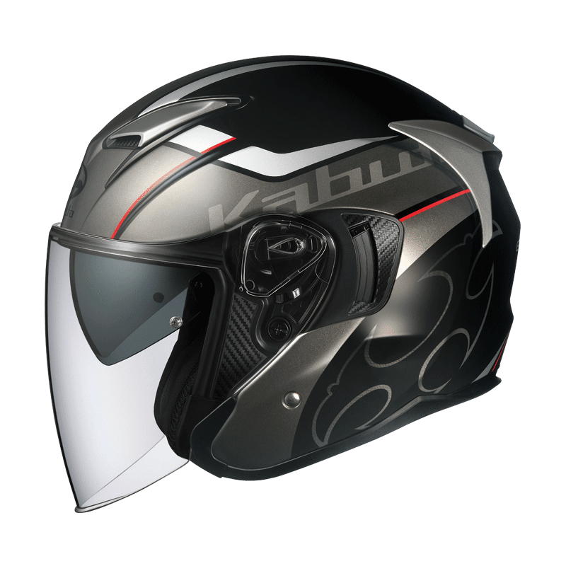 Spot Japan Imported Locomotive safety helmet OGK EXCEED Half Helmets Double lenses Bluetooth glasses slot men and women Seasons