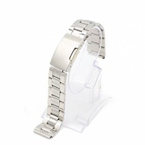 Watch accessories hand 18 20 22mm steel buckle steel chain flat steel belt mens and womens strap#