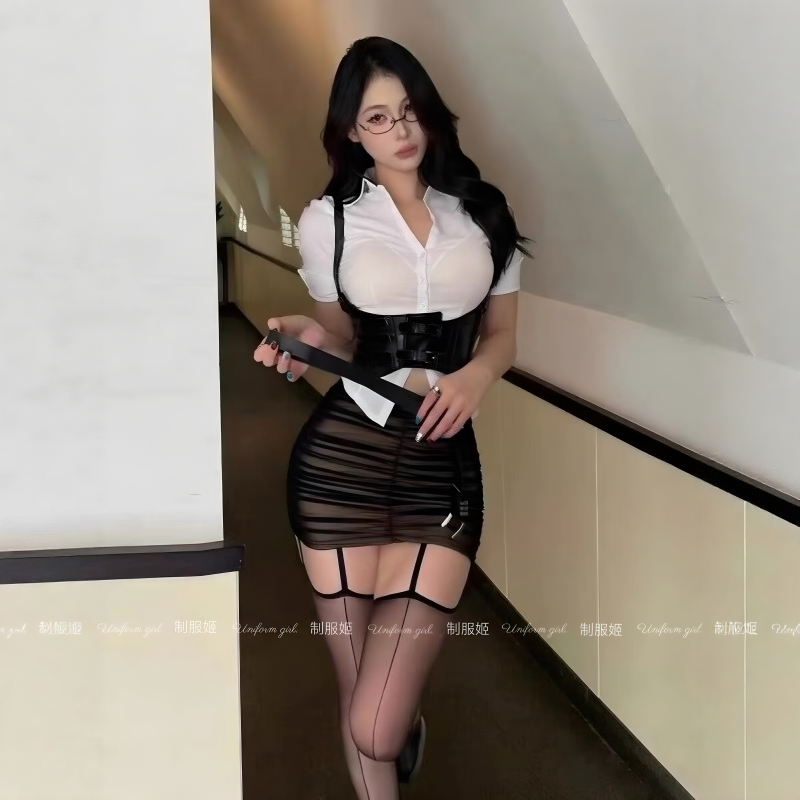 Jk Uniform Style for Hot Girls, Mature yet Youthful Outfit, Waist-Cinching White Shirt, Female Executive Ol Secretary Slim-Fit Bodycon Skirt Set Jk Uniform Style for Hot Girls, Mature yet Youthful Outfit, Waist-Cinching White Shirt, Female Executive Ol Secretary Slim-Fit Bodycon Skirt Set