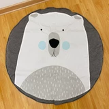 Ковер, нескользящие хлопковые детские качели для ползания, детский круглый игровой коврик, подвесная корзина