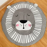 Ковер, нескользящие хлопковые детские качели для ползания, детский круглый игровой коврик, подвесная корзина