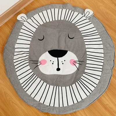 Ковер, нескользящие хлопковые детские качели для ползания, детский круглый игровой коврик, подвесная корзина