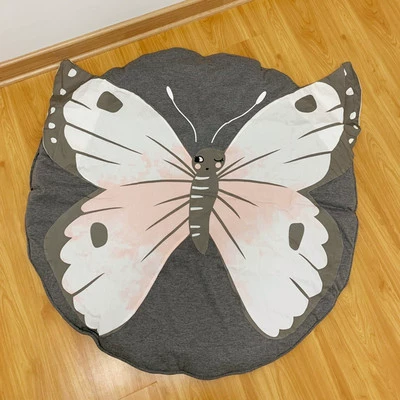 Ковер, нескользящие хлопковые детские качели для ползания, детский круглый игровой коврик, подвесная корзина