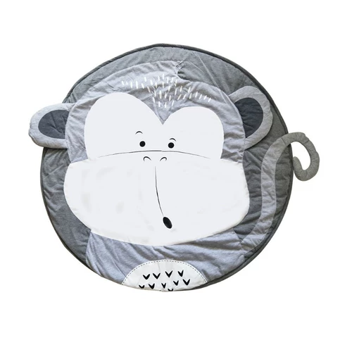 Ковер, нескользящие хлопковые детские качели для ползания, детский круглый игровой коврик, подвесная корзина