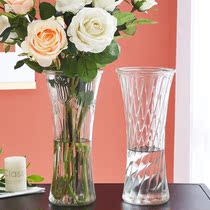 White vase rich bamboo studio glass bottle Carnation table ins large ornament Lily decorative flower