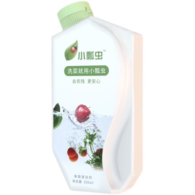 小瓢虫宝宝奶瓶清洗剂 清洗婴儿奶瓶水果蔬菜餐具洗洁精350ml