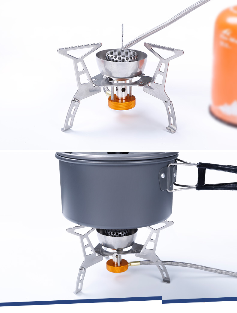 Nam sói bếp ngoài trời bếp gió di động bếp gas hoang dã bếp hoang dã bếp nướng hoang dã cung cấp bộ - Bếp lò / bộ đồ ăn / đồ nướng dã ngoại giá bếp ga mini