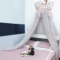 Nordic wind bed mantle princess bed curtain girl heart dream bedside decoration gauze curtain homestay dustproof background gauze mosquito net