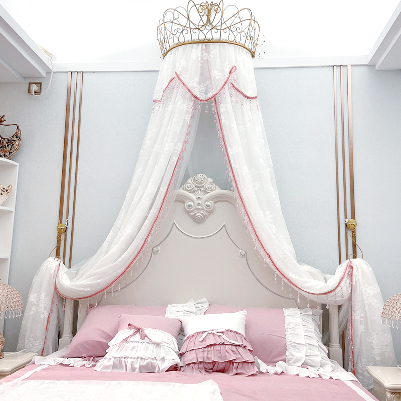Nordic Bed Mantle Pink Children Bedside Decoration Yarn Curtain Girl Apartment Bed Head Yarn Tent Creative Princess Wind Mosquito Net
