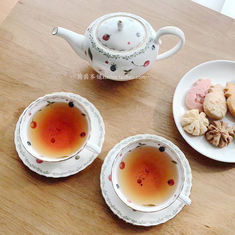 Spot Noritake Japan then wushu Bone Porcelain Red Tea Cup Dish Coast Coffee Cup Saucer Raspberry Afternoon Tea Set